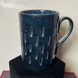 Bitossi Vintage‎ Rare 1960s MCM Navy Blue Turret style Stoneware Mug